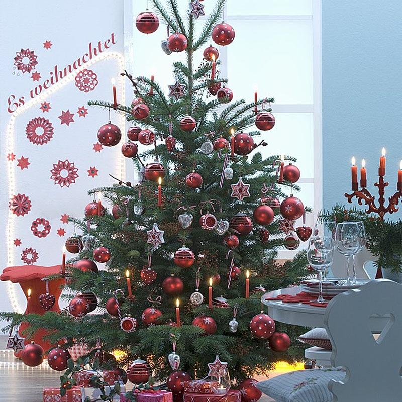 Set 24 quả châu nhỏ gọn trang trí cây thông noel độc đáo