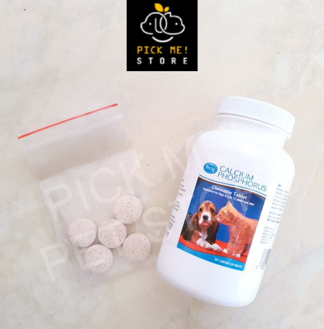 Viên Bổ Sung Canxi Calcium Phosphorus PetAg Phốt Pho chắc xương Cho Chó Mèo