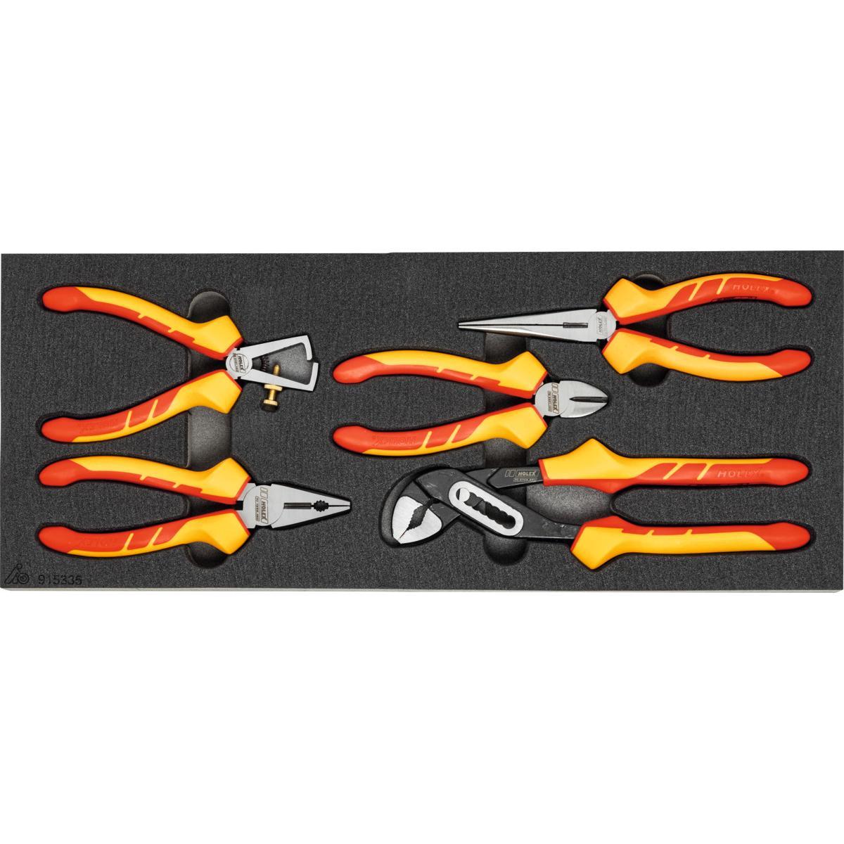 Bộ Kìm Cách Điện 1000v 5 Chi Tiết Holex 954539 5 - Hàng Chính Hãng 100% từ Đức