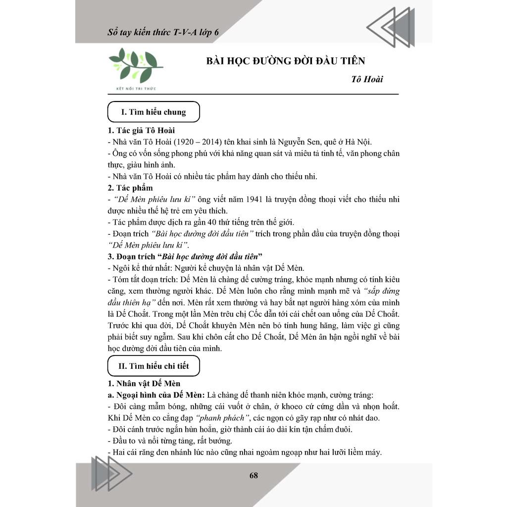 Combo 3 cuốn lớp 6 (toán văn anh Chân trời sáng tạo, TVA kết nối tri thức, sổ tay đề cương )