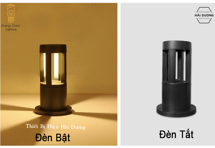 Đèn Sân Vườn Trụ Cột Chiếu Sáng Lối Đi DSV-816 40cm - Led Siêu Sáng - Ánh Sáng Vàng - Có Video