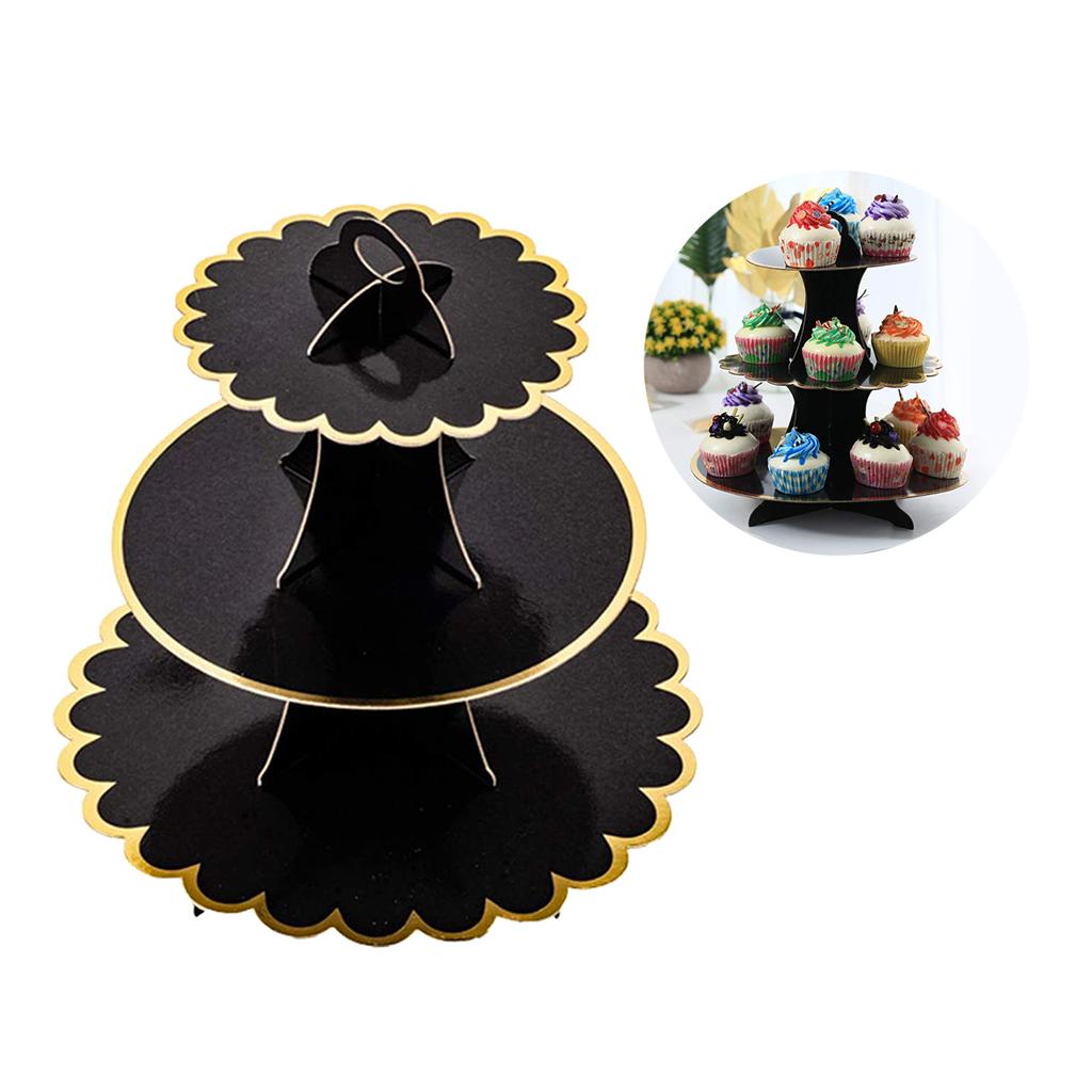 2Pcs Dessert Cupcake Stand 3 Tier Cake Food Display Tower Baby Shower Kids Party