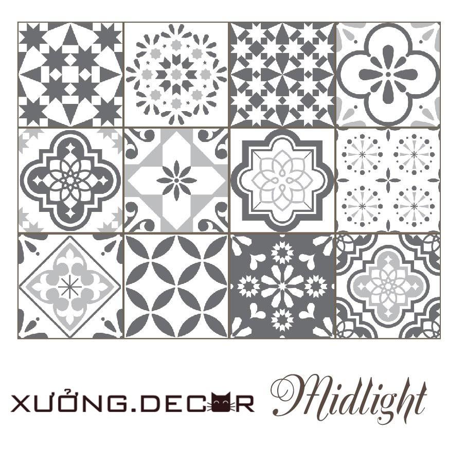 Decal dán tường decor dán bếp kính nhà tắm decor chịu nhiệt dễ lau chùi đề can loại 1 - Midlight khổ 40x60cm 0021
