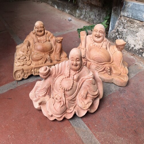 Tượng Phật Di Lặc Ngồi Lá Sen Mini