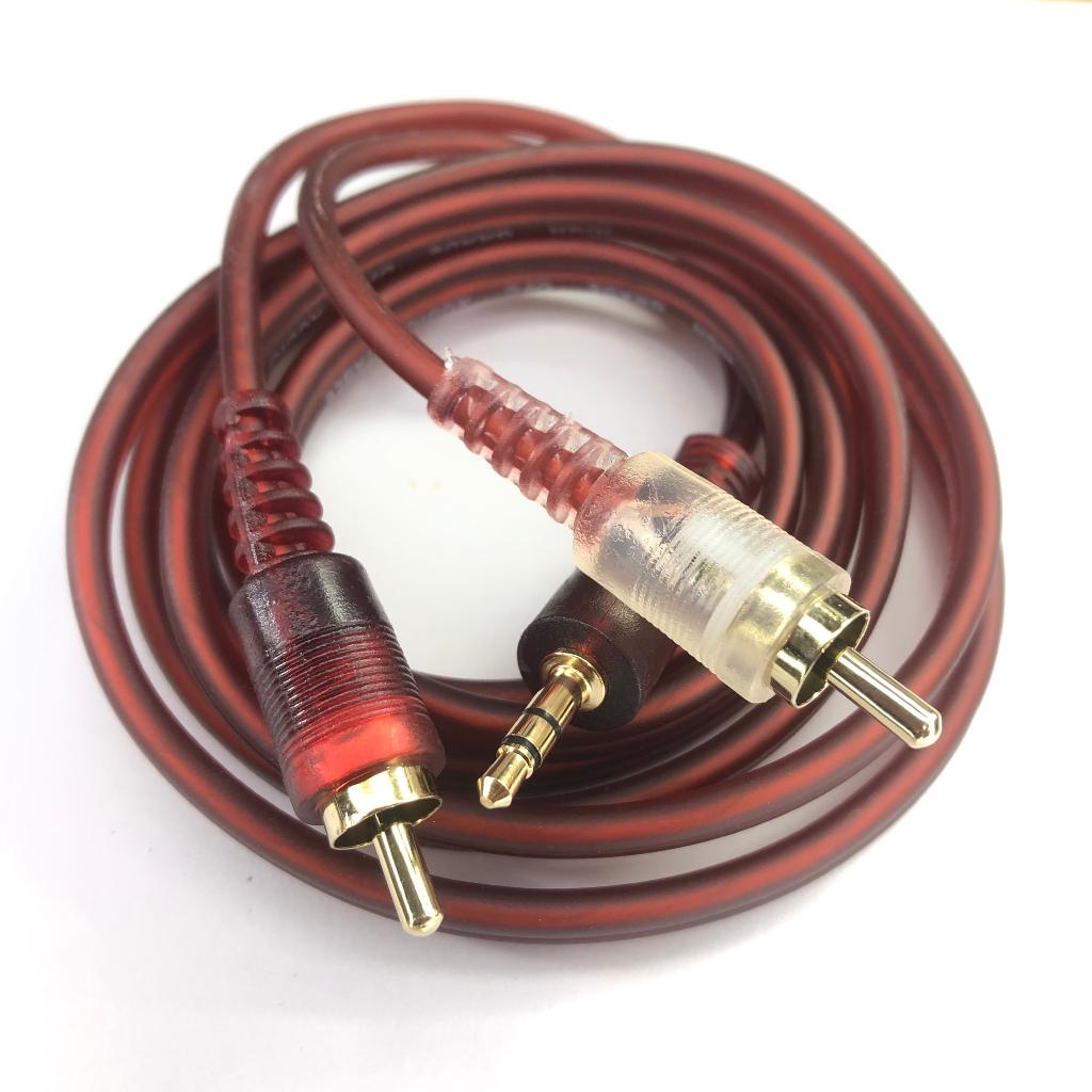 Dây tín hiệu đầu vào 3.5mm ra 2 đầu bông sen dài 1.5m - dây mềm, lõi đồng tốt # phụ kiện âm thanh