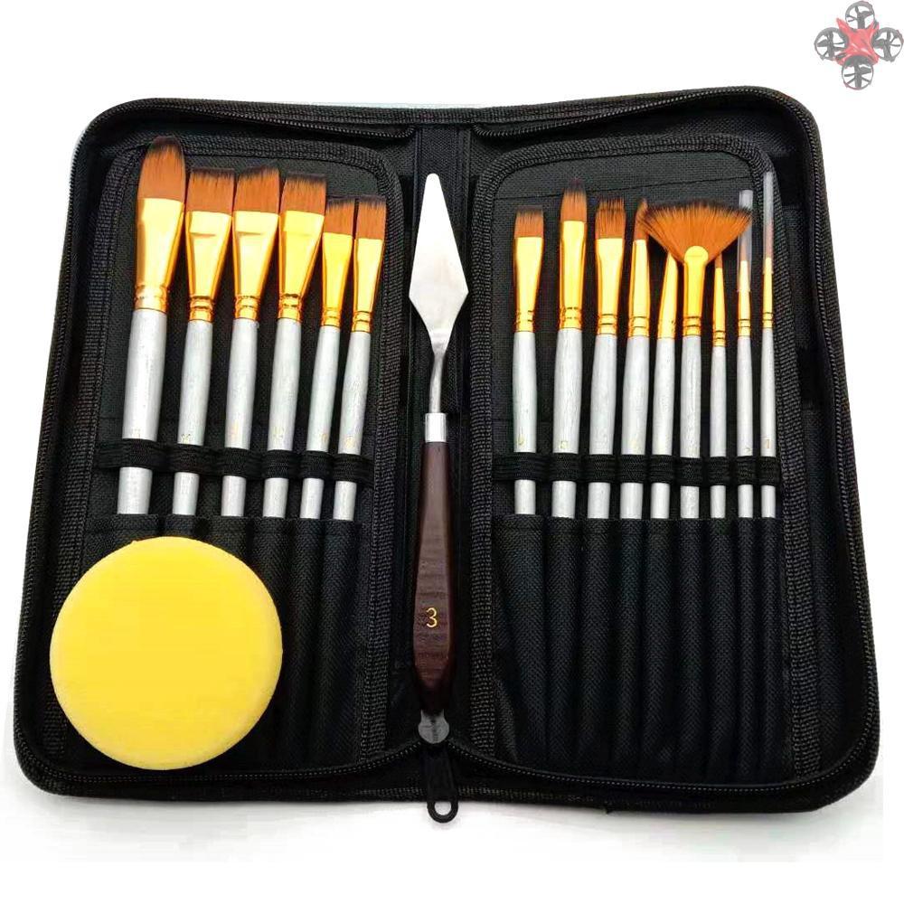 Set 17 Cọ Vẽ Tranh Sơn Dầu Chuyên Nghiệp