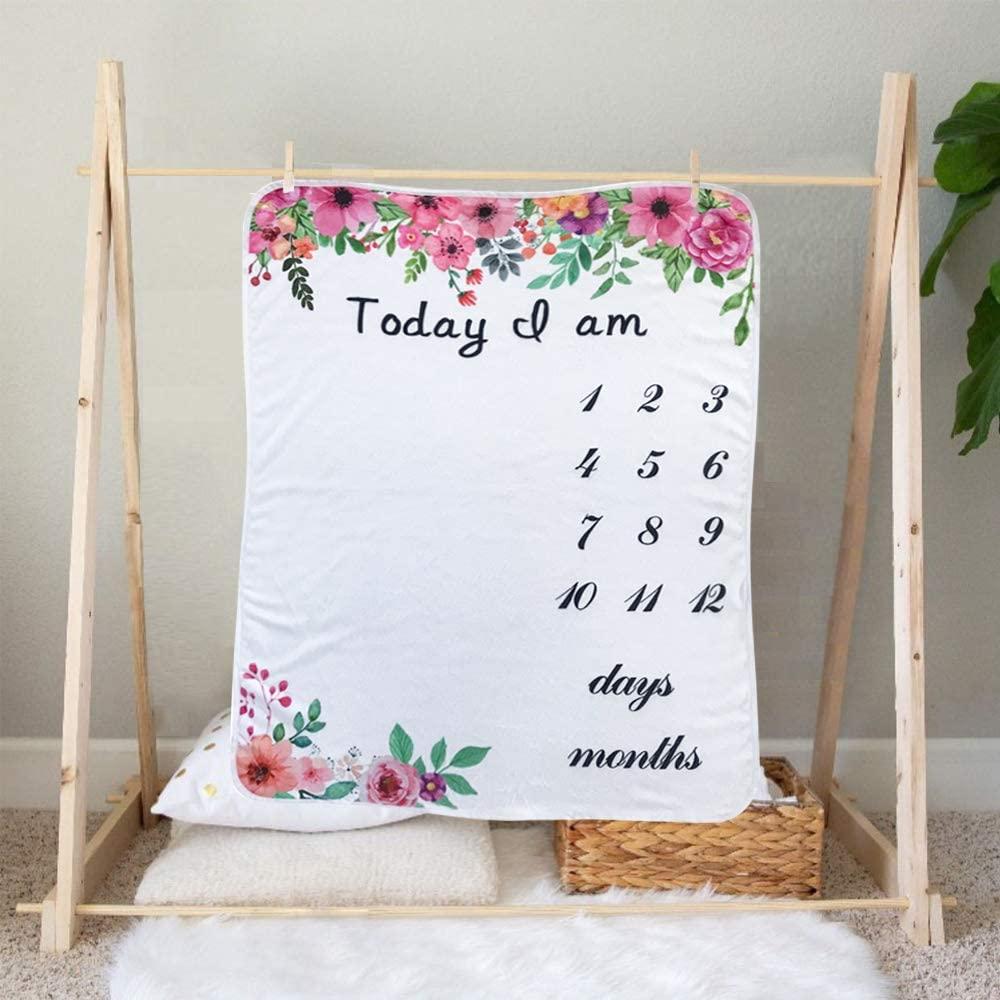 Cho Bé Hàng Tháng Cột Mốc Chăn Trẻ Sơ Sinh Chụp Ảnh Bọc Nền Lịch Sơ Sinh Xe Đẩy Bao Chăn Ga Gối Ngủ Đầm