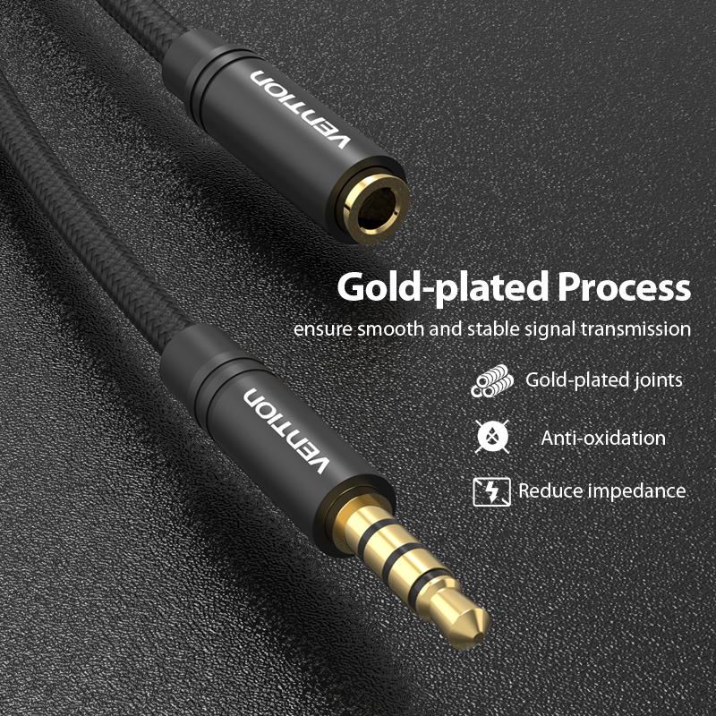 Cáp audio 3.5mm nối dài Vention BHBBG dài 1.5m - Hàng chính hãng