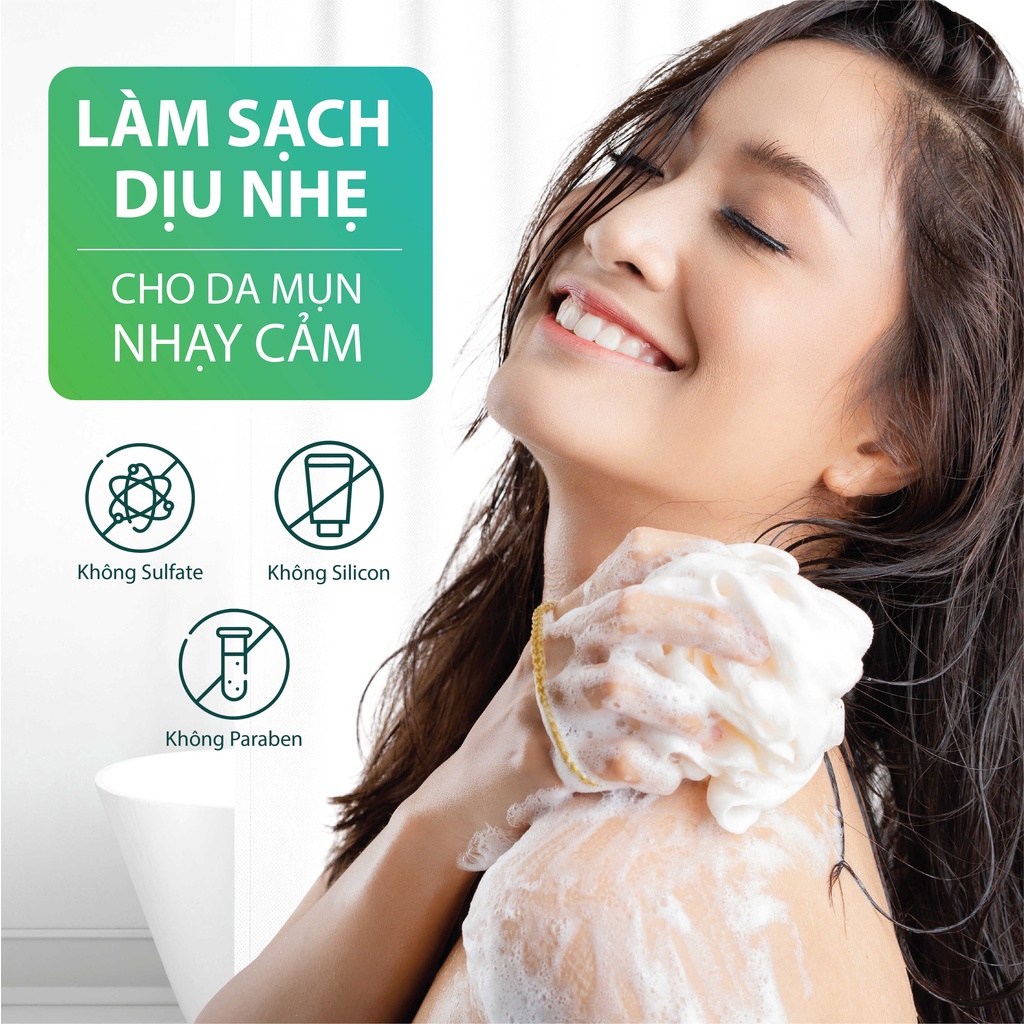 Xà Phòng Tắm Thảo Mộc MILAGANICS Giảm Mụn Lưng, Trắng Da, Mờ Thâm MILAGANICS 100gr - Quà tặng kèm Bông tạo bọt