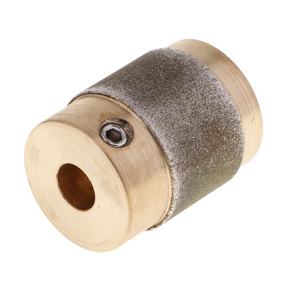 2 Pieces Grinder Head Brass Core Standard Grit Stained Glass Grinder Bit Head For Glass Stone Grinder Machine Tools