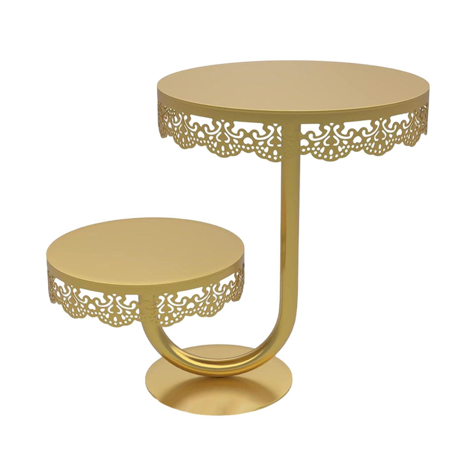 2 Tier Cake Stand Display Holder Iron Round for Wedding Birthday