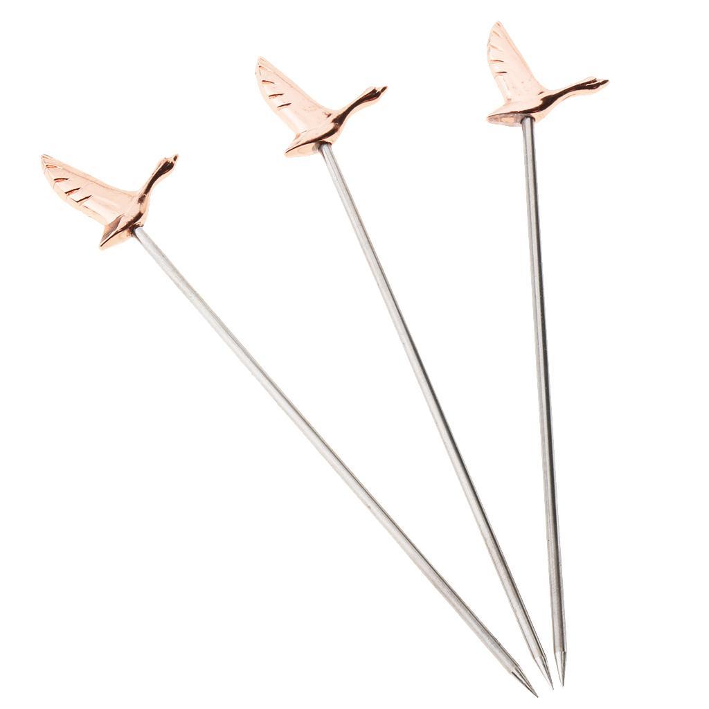 3PCS Martini Picks Stainless Steel Fruit Cocktail Picks for Bar Cafe Tool #1