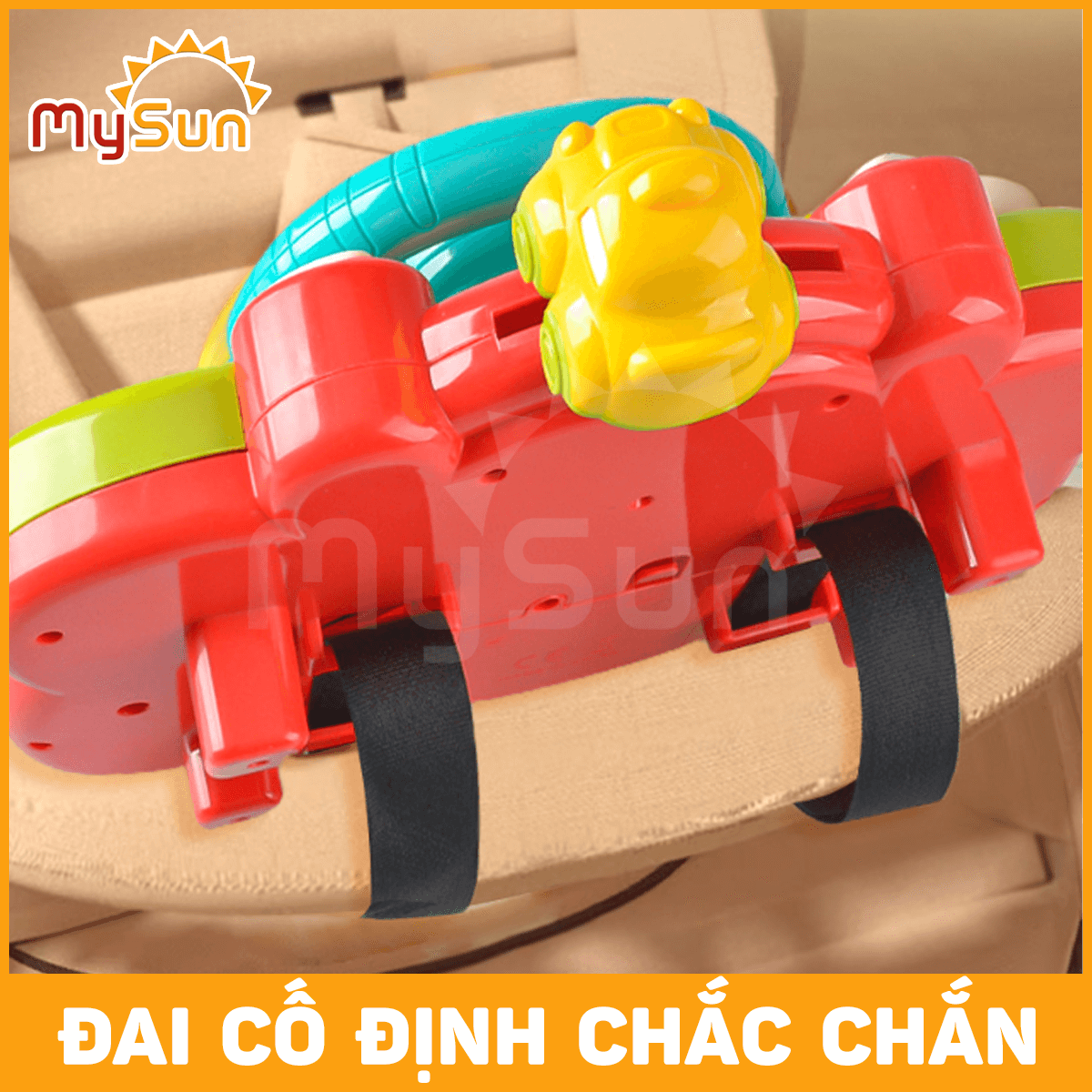 Vô lăng ô tô đồ chơi cho bé gắn xe oto bô lăng mô phỏng tập lái có đèn nhạc tặng PIN