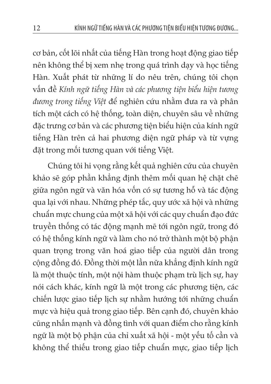 Sách - Kính Ngữ Tiếng Hàn Và Các Phương Tiện Biểu Hiện Tương Đương Trong Tiếng Việt