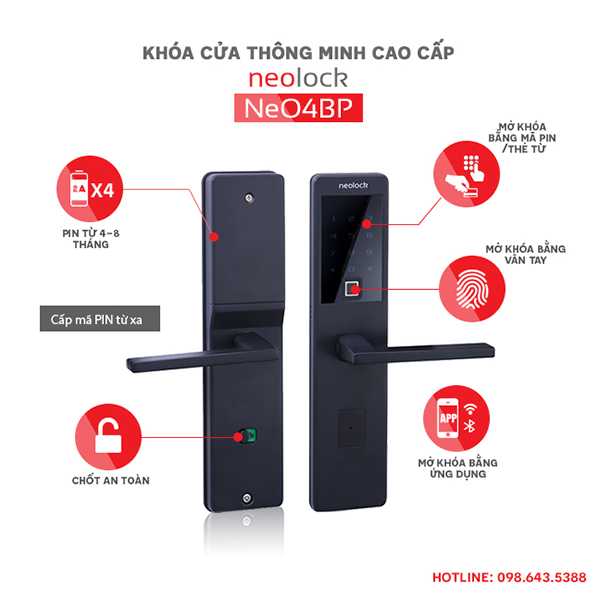 Khóa Cửa Thông Minh Neolock - Neo4