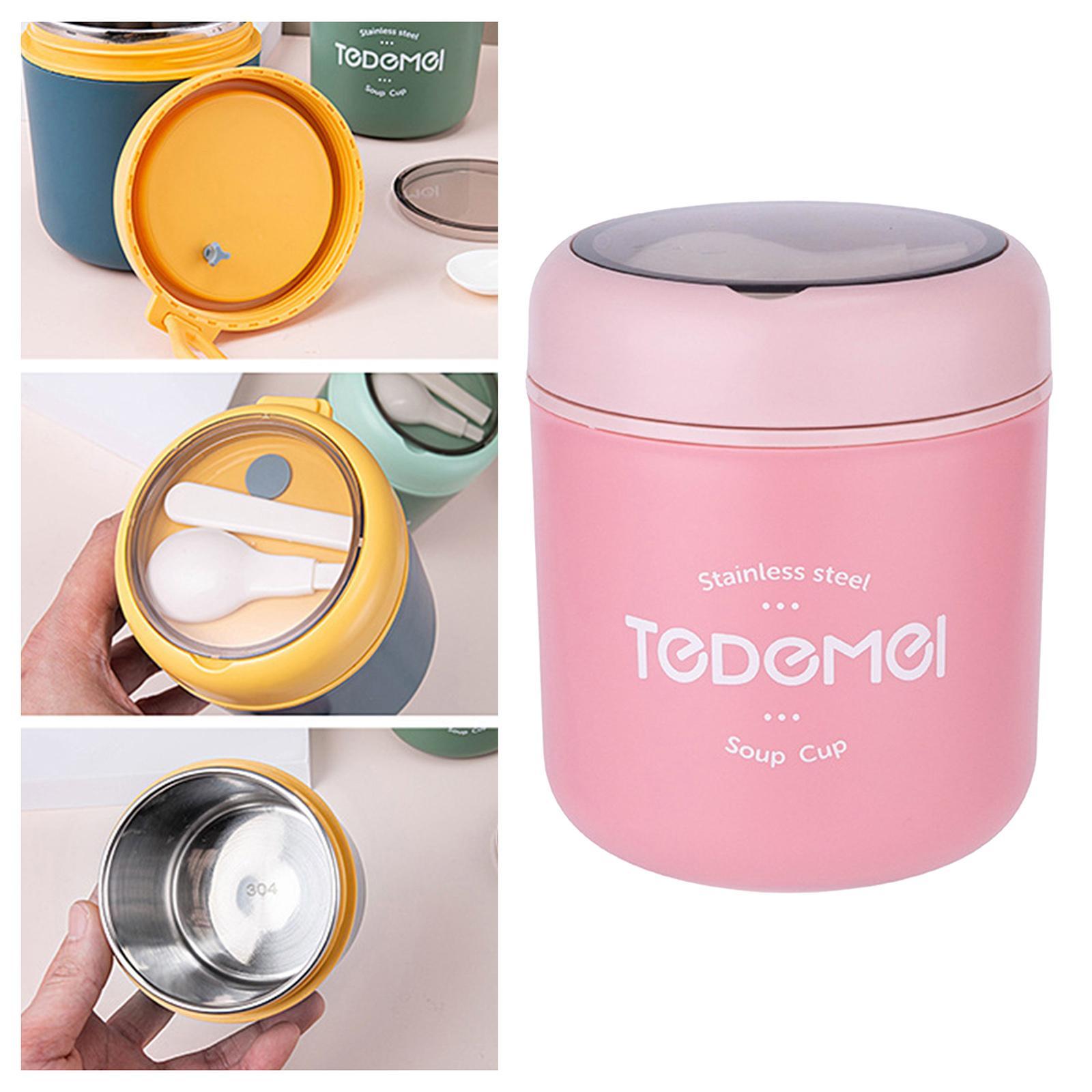 Stainless Steel Thermal Cup Portable Insulated Porridge Lunch Box Food Jar