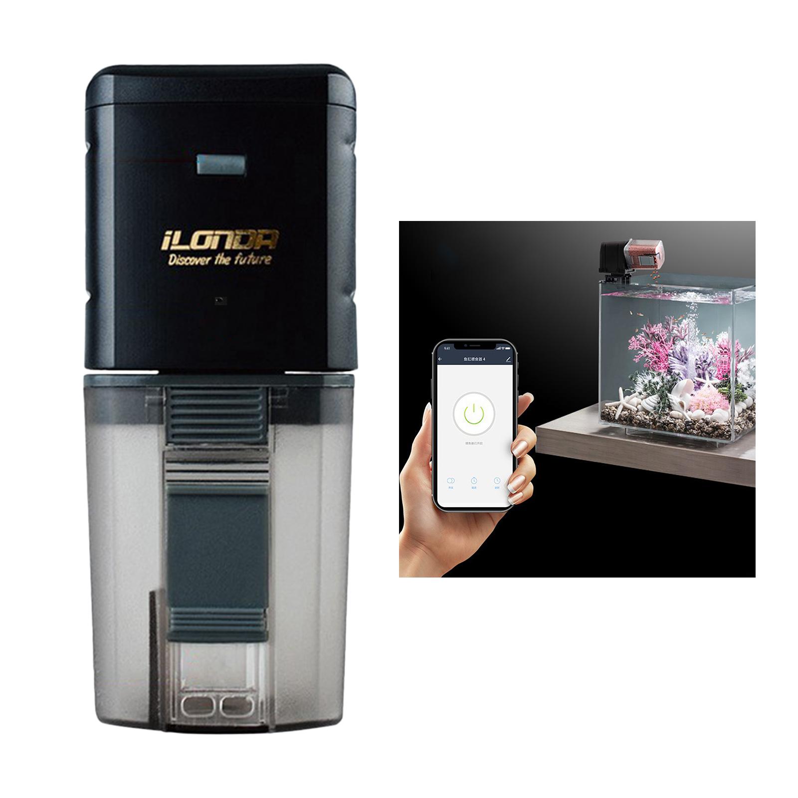 Automatic Fish Feeder, Moisture-Proof Electric Auto Fish Feeder for Aquarium Fish Tank, Fish Food Vacation Feeder Timer Fish Food Dispenser,165-175ml
