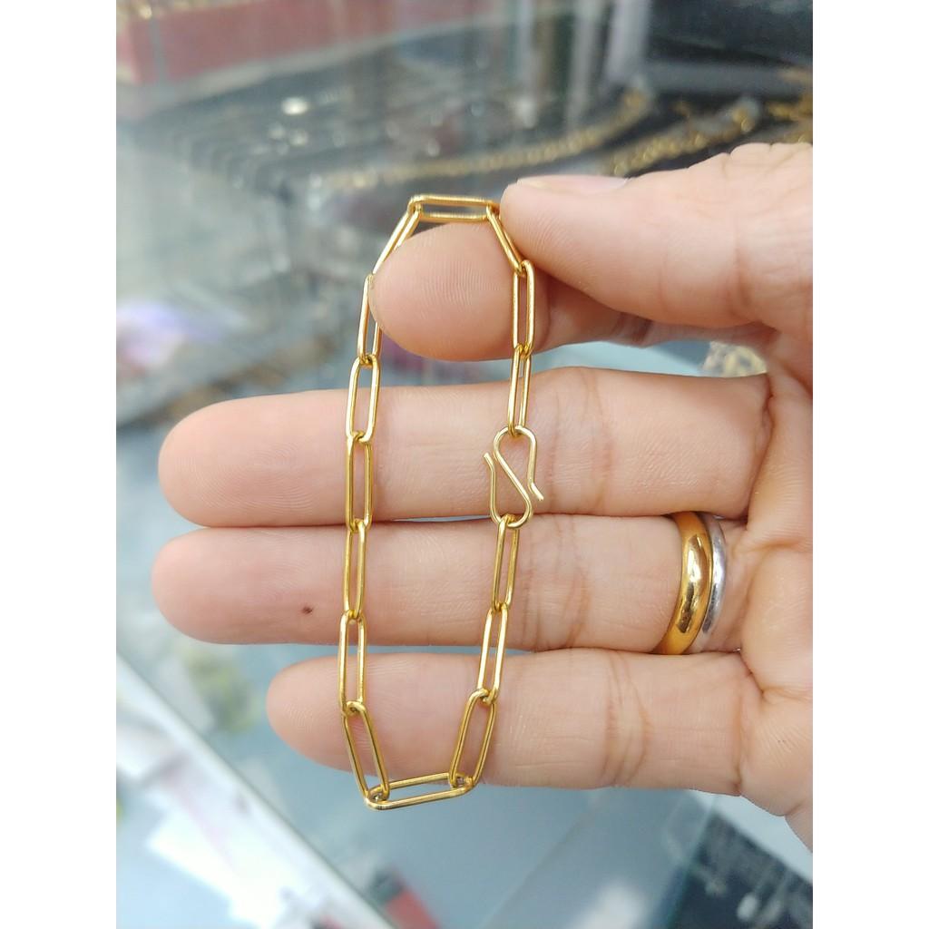 Lắc Tay Nữ Xích Nhỏ Trơn Titanium Cao Cấp- Dùng lâu dài tắm rửa thoải mái không phai