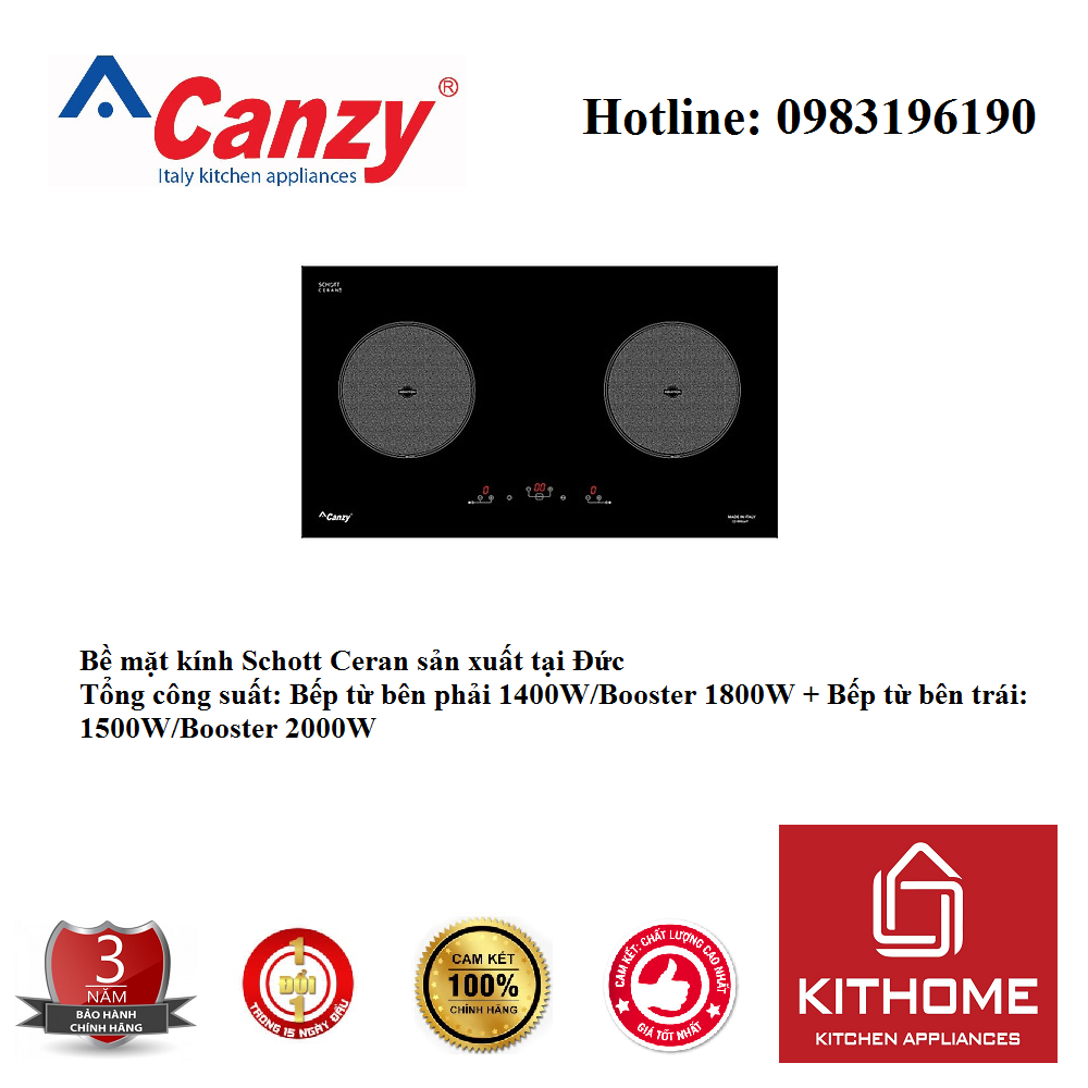 Bếp Từ Canzy CZ-BM720T - Hàng Chính Hãng