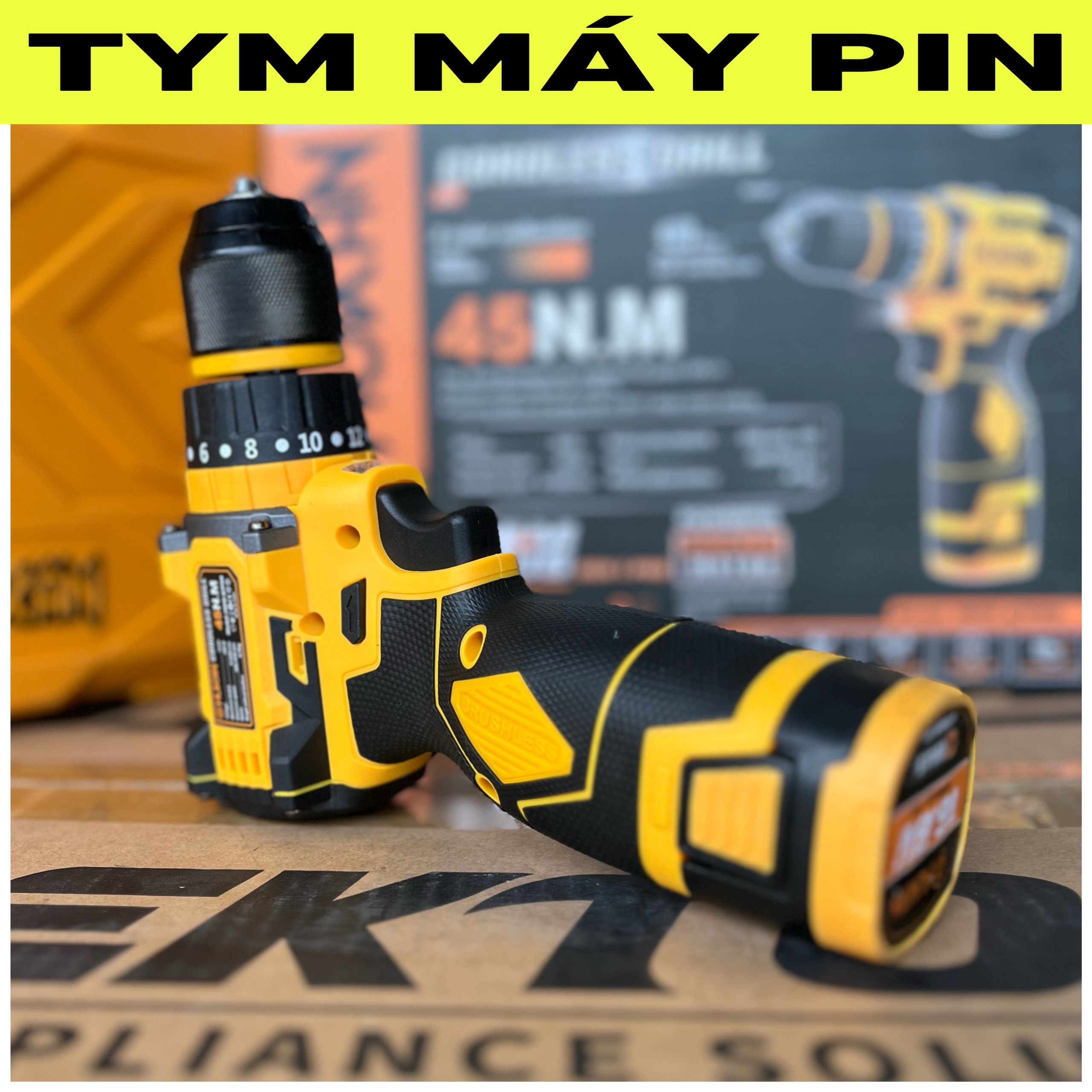Bộ Máy Khoan Bắt Vít Pin 16.8V Hukan HM16-Q7PRO – TYM MÁY PIN
