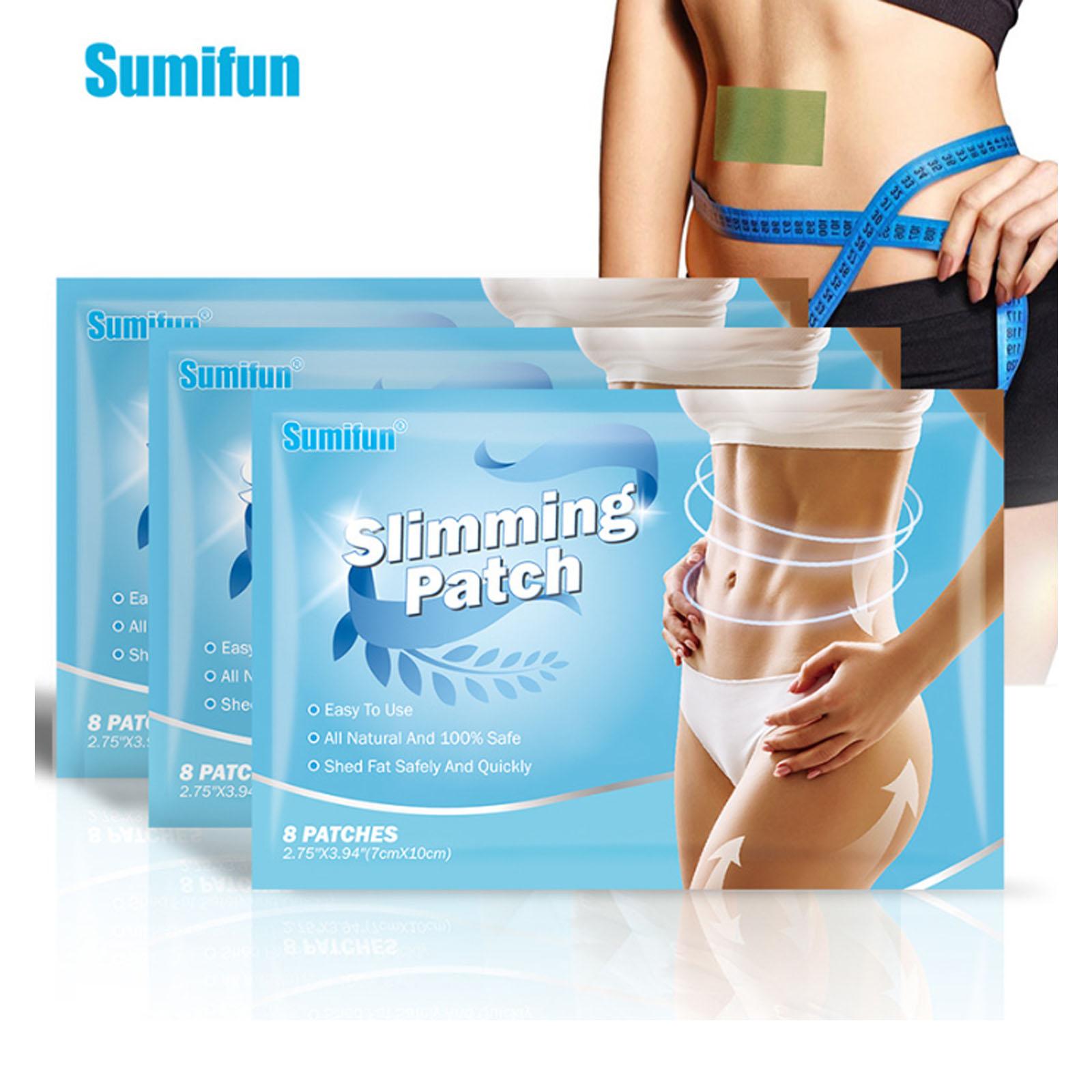 Sumifun 8 Patches Sliming Patch Navel Sticker Anti-Obesity Fat Burning for Losing Weight Abdomen Slimming Patch Paste