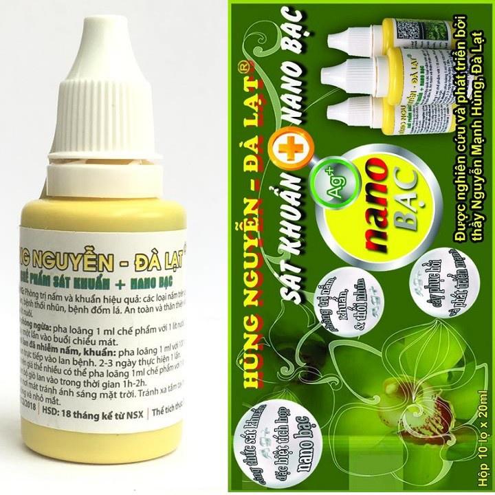 Dung Dịch Sát Khuẩn Nano Bạc Hùng Nguyễn - Lọ 20ml