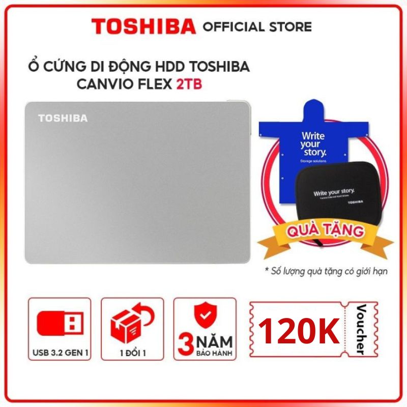 Ổ Cứng Di Động Toshiba Canvio Flex Hàng Chính Hãng