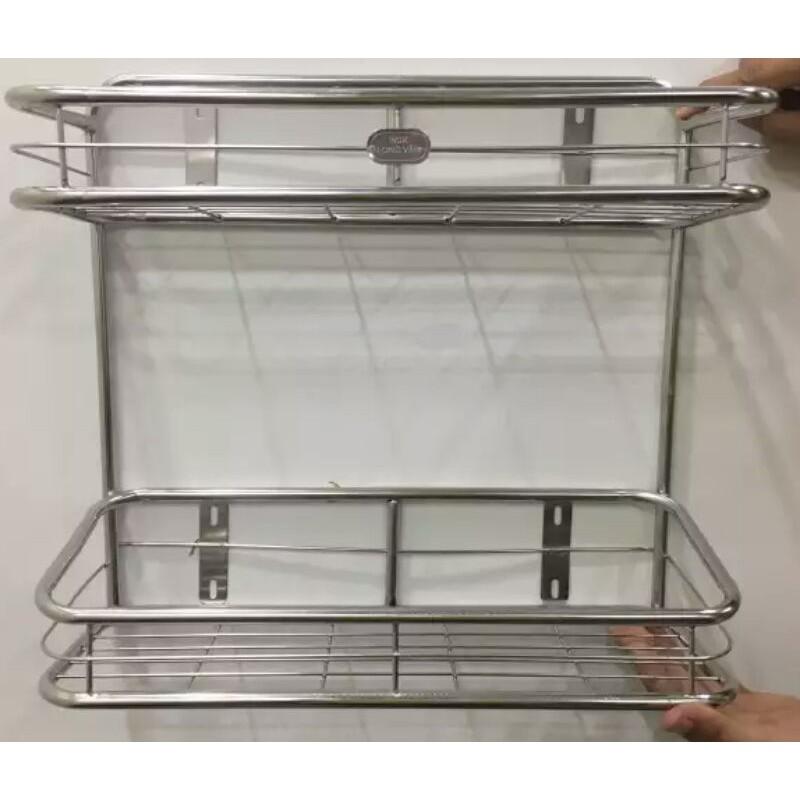 Kệ treo gia vị, phòng tắm 2 tầng inox