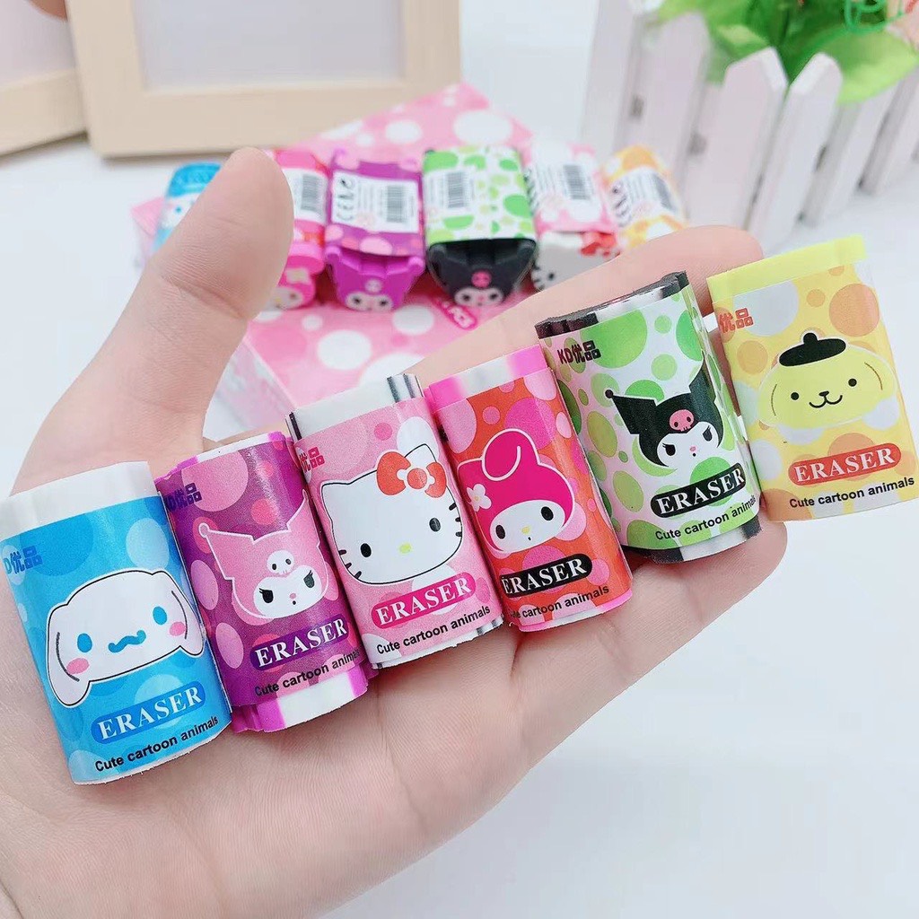 Gôm tẩy bút chì hình Sanrio Kuromi Pudding Dog đáng yêu