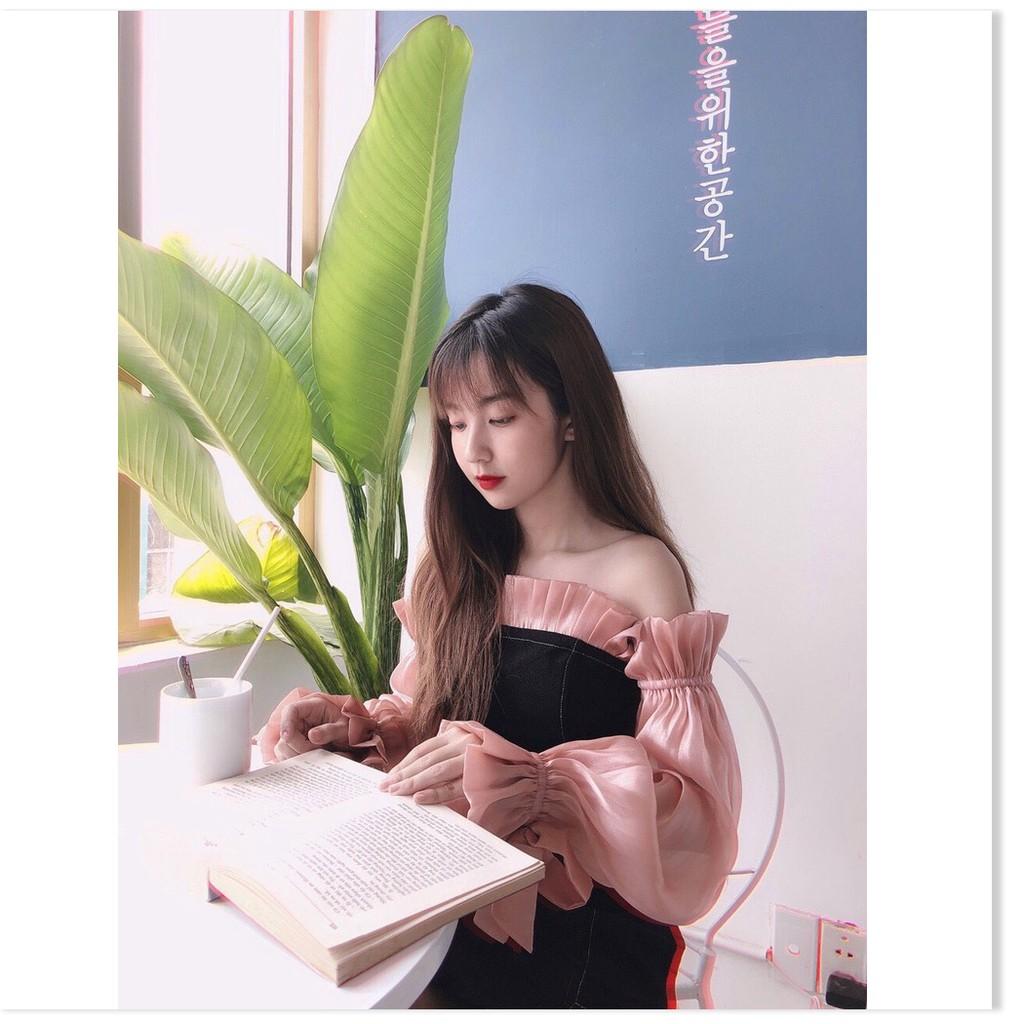 Đầm tay phồng trễ vai cực HOT