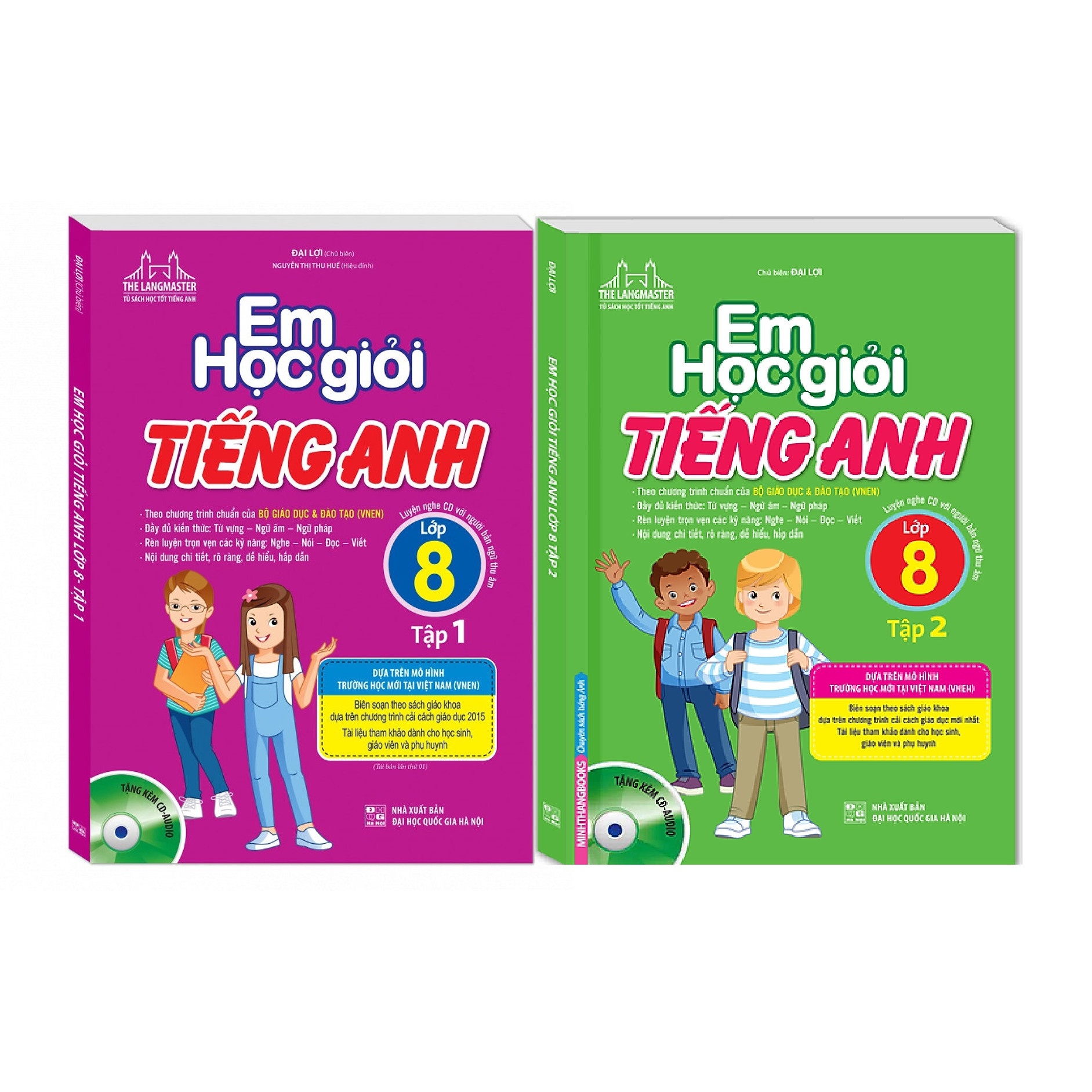 Em học giỏi tiếng Anh lớp 8 - 2 Tập (Tái bản kèm CD)