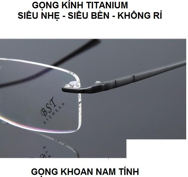 GỌNG KÍNH CẬN gọng khoan nam tính kiểu dáng thể thao mắt kính 0 độ có thể đeo thời trang KT60