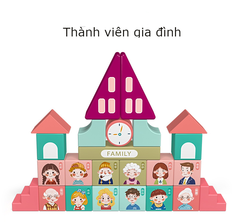 Bộ xếp hình bằng gỗ mô hình thành phố