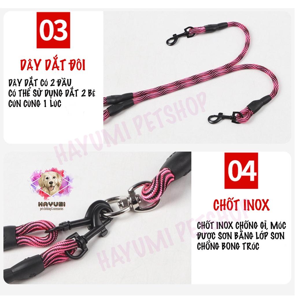 DÂY DẮT ĐÔI CHÓ MÈO CÓ ĐỆM CẦM TAY