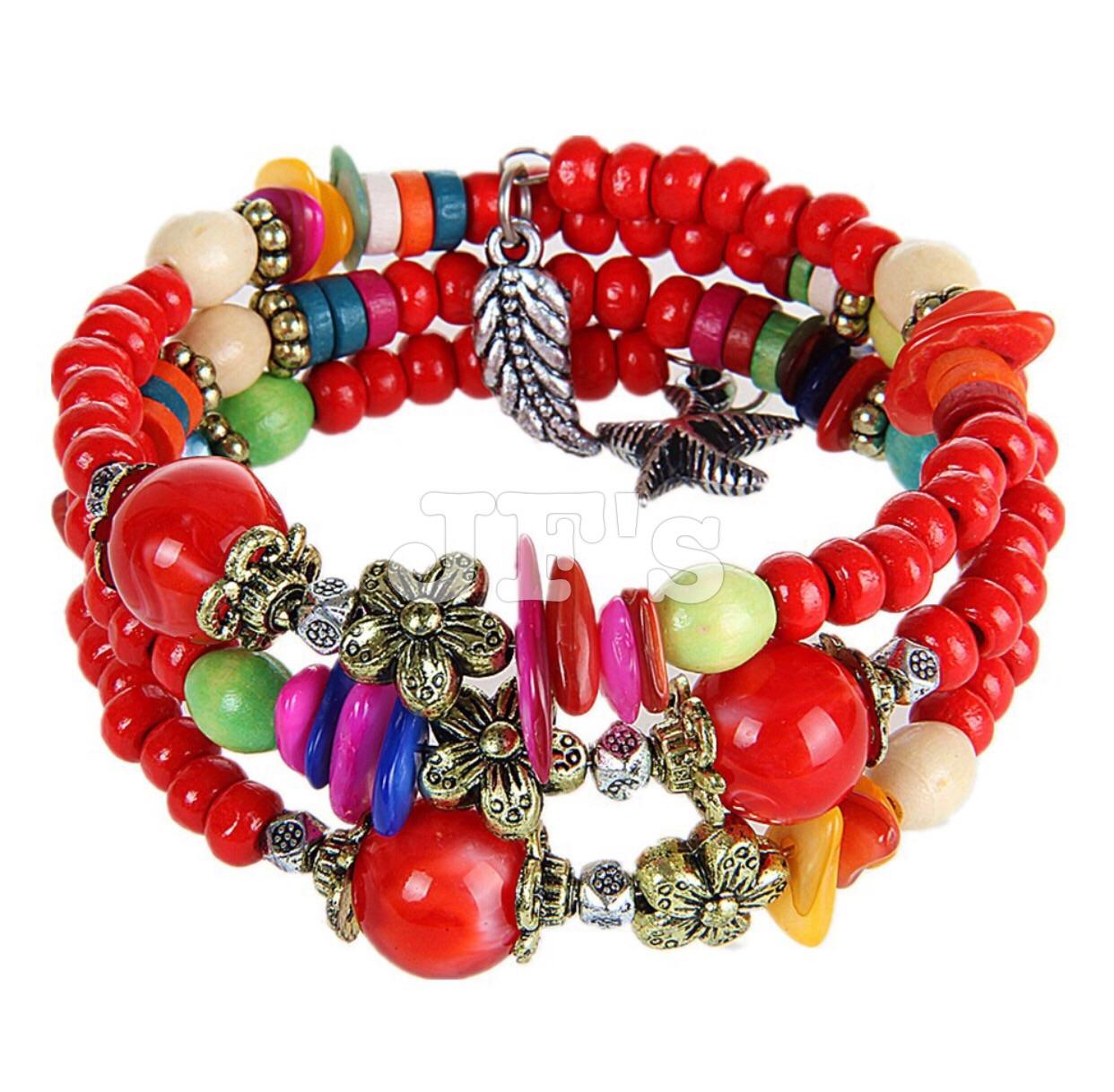 Vòng đeo tay nhiều lớp, vòng tay bohemian tây tạng