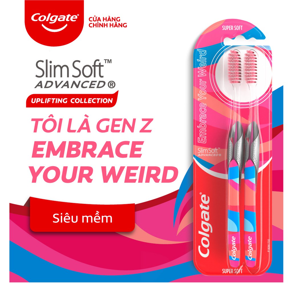 Bộ 2 bàn chải Colgate Slimsoft GenZ 4 cá tính