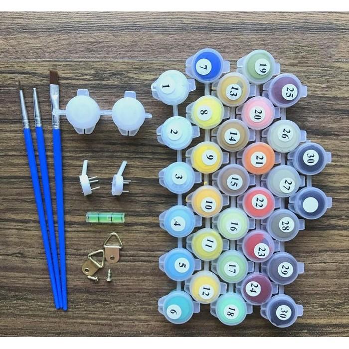 Tranh tô màu số hóa nàng thơ các mẫu căng khung Kích thước 40-50