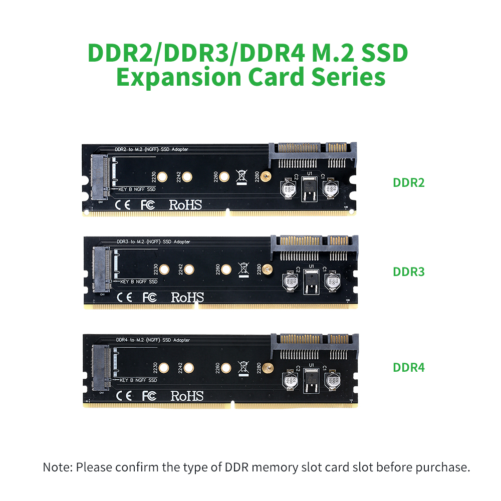 Bộ chuyển đổi ổ cứng DDR sang M.2 ATA sang M.2 (NGFF) B-key 2230/2242/2260/2280 