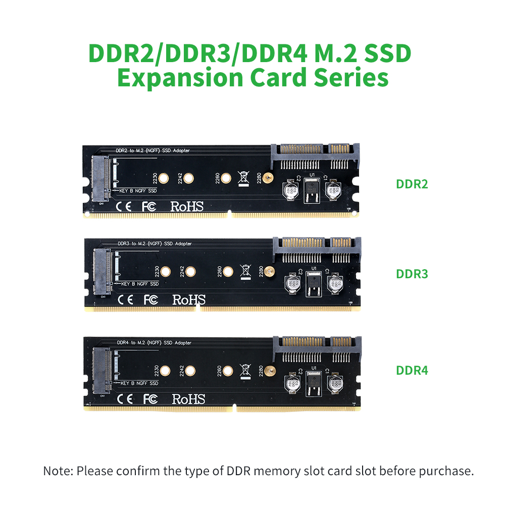 Bộ chuyển đổi ổ cứng DDR sang M.2 ATA sang M.2 B-key 2230/2242/2260/2280