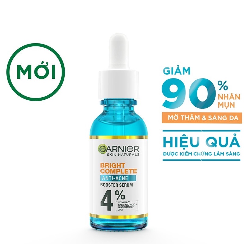 [GARNIER] Tinh Chất Dưỡng Cho Da Dầu Giúp Ngăn Ngừa Mụn, Mờ Thâm Và Thu Nhỏ Lỗ Chân Lông Bright Complete Anti-Acnes