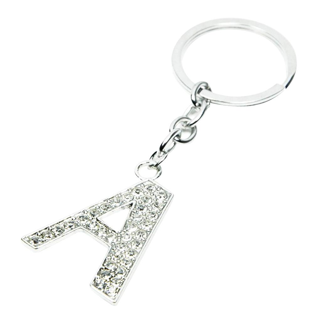 Alphabet Keyring Initials Keyring Shiny Key Chain Letters