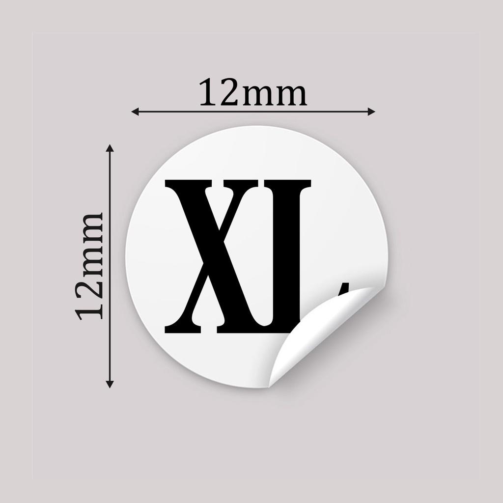 Tem nhãn in_Size sticker label_100pcs