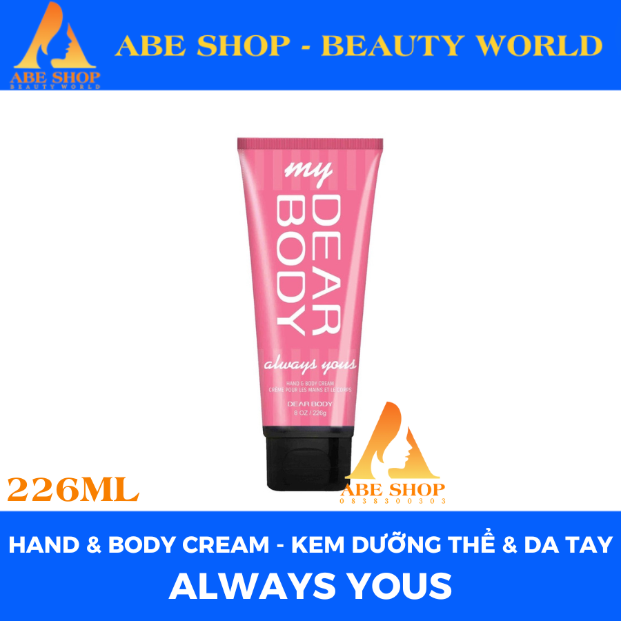 KEM DƯỠNG TOÀN THÂN DEAR BODY - BODY CREAM 226g - Dưỡng Mềm Mịn Mượt - Hương Thơm - Ngọt Ngào - Quyến Rũ - Hấp Dẫn