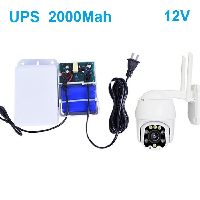 Bộ Đổi Nguồn Lưu Điện UPS Cho Camera Đồ Điện Tử 12V 2000Mah UPS02