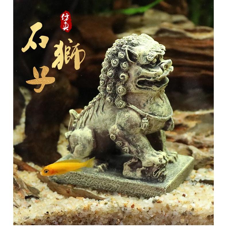 Mô hình sư tử đá - mô hình Kỳ lân trang trí- trang trí tiểu cảnh - hồ thủy sinh - bán cạn-phụ kiện thủy sinh - shopleo