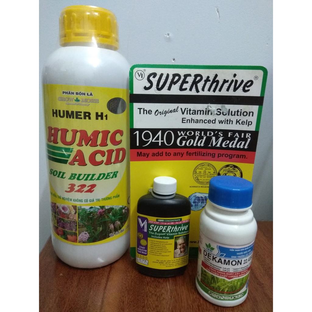 Combo siêu kích rễ Acid humic + superthrive +dekamon