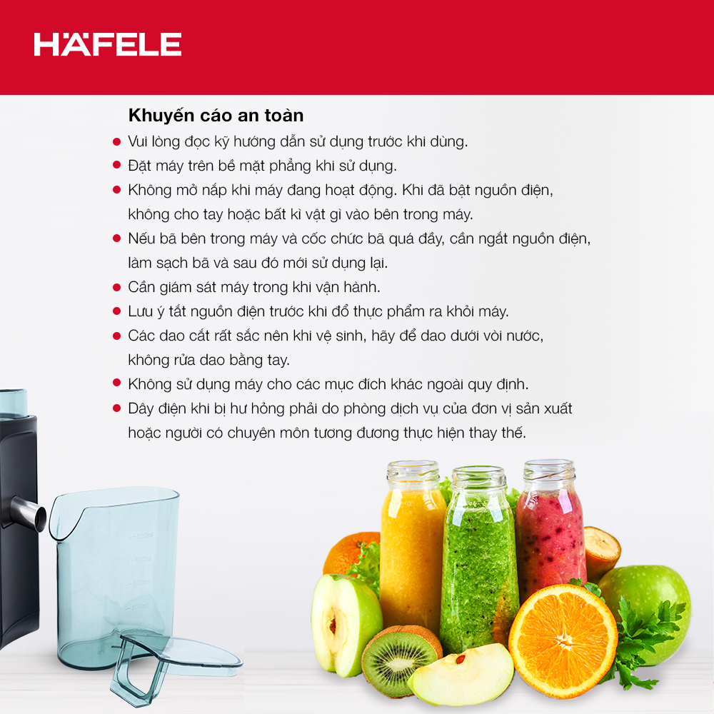 Máy Ép Trái Cây Hafele GS-353 - Hàng Chính Hãng