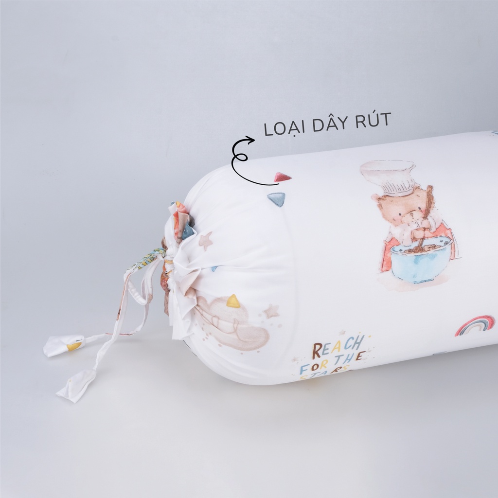 [Nhiều mẫu] 01 Vỏ Gối Ôm Em Bé Gòn Bedding Lụa Tencel 60s Hoạ Tiết| Màu Trơn 25x70cm | 30x80cm (siêu mềm, không xù lông)