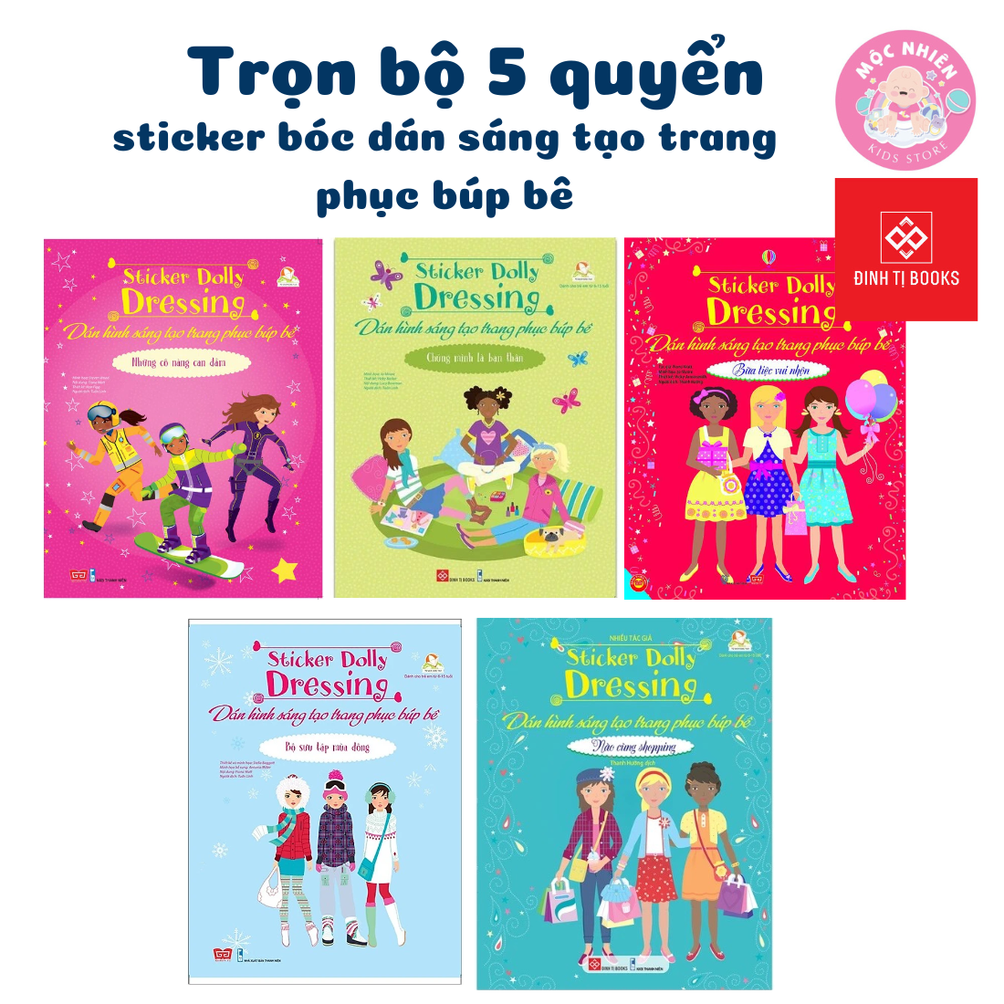 Sách Sticker Bóc Dán Quần Áo Búp Bê Cho Bé Gái - Sticker Dolly Dressing - Đinh Tị