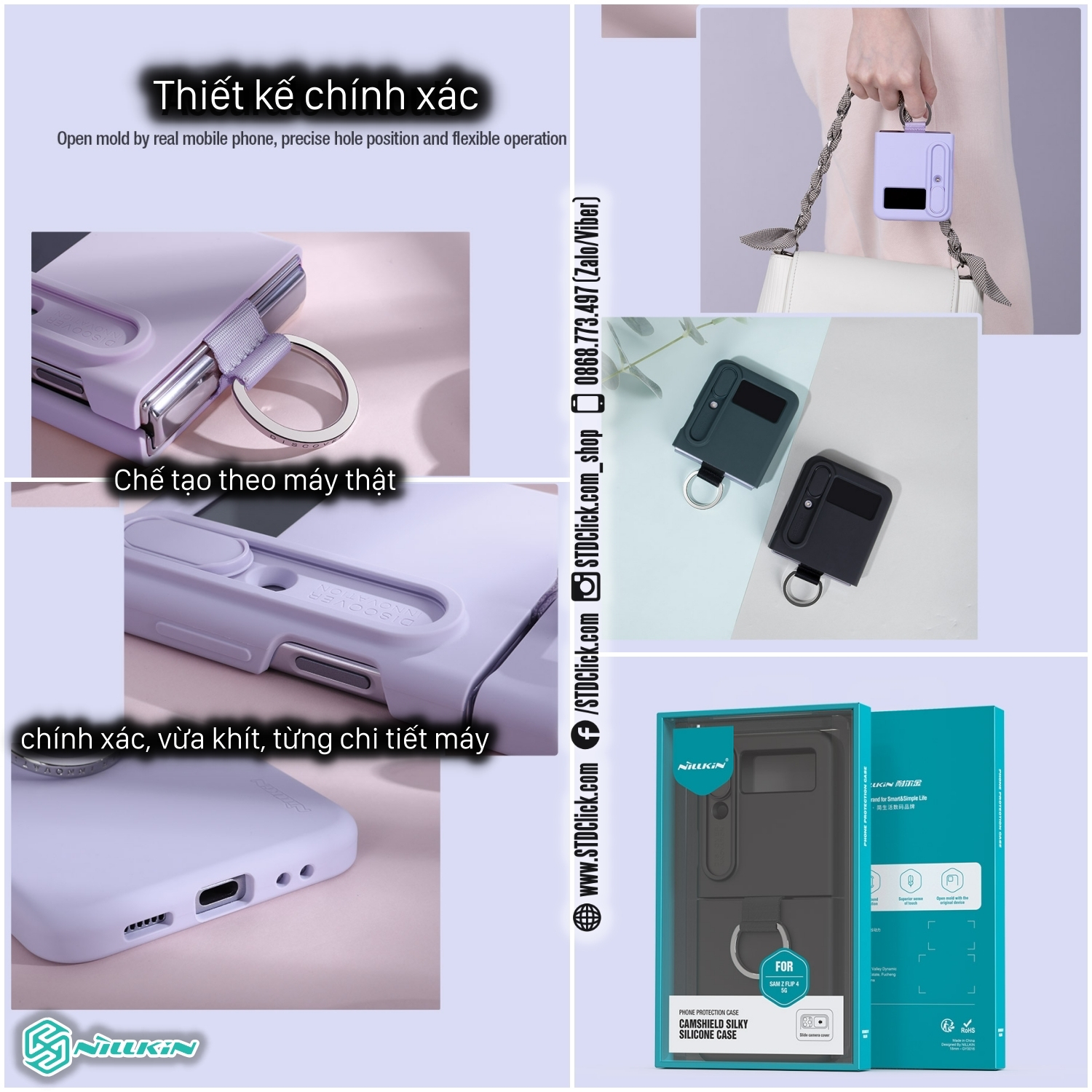 ỐP LƯNG DÀNH CHO ĐIỆN THOẠI SAMSUNG GALAXY Z FLIP 4 5G NILLKIN CAMSHIELD SILKY SILICON BẢO VỆ CAMERA